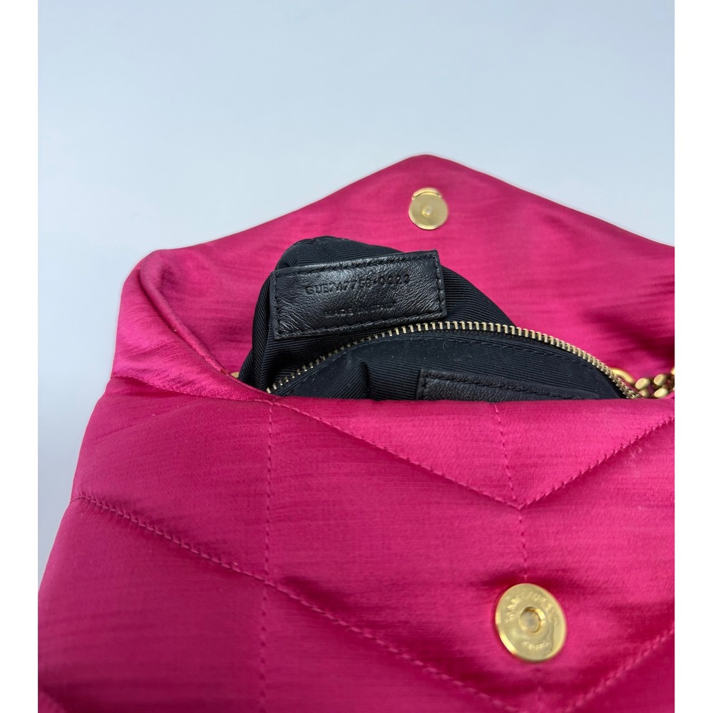 Saint Laurent YSL Toy Puffer Quilted Shoulder Bag Pink - Picture 10 of 11